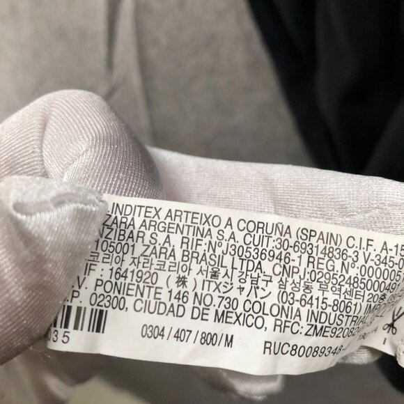 Zara Short Sleeve Polo Sweater Mens M Black Stretch Tight Knit Collared - Picture 6 of 9